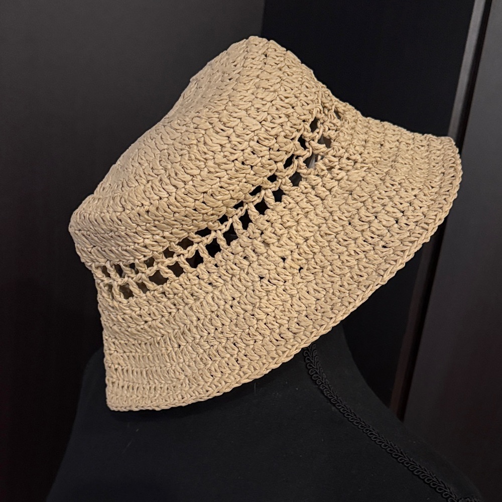 H&M Beige Crochet/straw Women's Hat